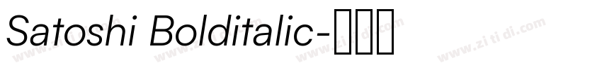 Satoshi Bolditalic字体转换